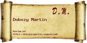 Dobozy Martin névjegykártya
