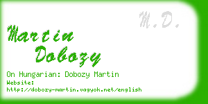 martin dobozy business card